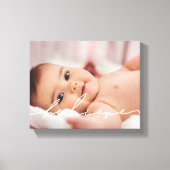 モダン手書きスクリプ信じト キャンバスプリント (正面)