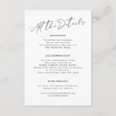 モダン手書きスクリプ結婚トの詳細 エンクロージャーカード (正面)