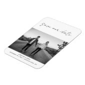 モダン手書きスクリプ結婚ト写真の日救付 マグネット (左側)