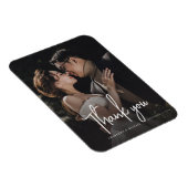 モダン手書きスクリプ結婚ト写真 マグネット (右側)