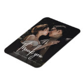 モダン手書きスクリプ結婚ト写真 マグネット (左側)