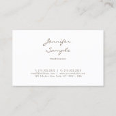 モダン手書きスクリプ魅力的トのラユニークイン 名刺 (裏面)