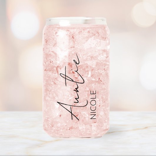 モダン手書きパーソナライズされた名の区別 ガラス缶