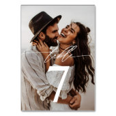 モダン手書きミニマルスクリプ結婚ト2-Photo テーブルナンバー (裏面)