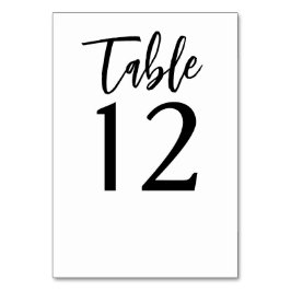 モダン手書きミニマ結婚リスト テーブルナンバー