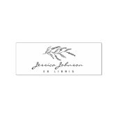 モダン手書きラベカスタムンダーLibrisブック ラバースタンプ (インプリント)