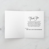 モダン手書き写結婚真のサンキューカード カード (内部)
