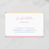 モダン手書き名シンプルテンプレートトレンディー 名刺 (裏面)