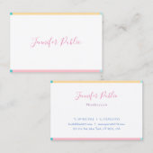 モダン手書き名シンプルテンプレートトレンディー 名刺 (正面/裏面)