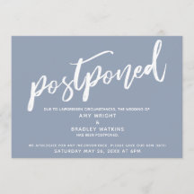 モダン手書き結婚の埃っぽい青