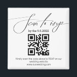 モダン手書きrsvp qrコー結婚ド マグネット<br><div class="desc">モダン手書きrsvp qrコー結婚ド磁石</div>