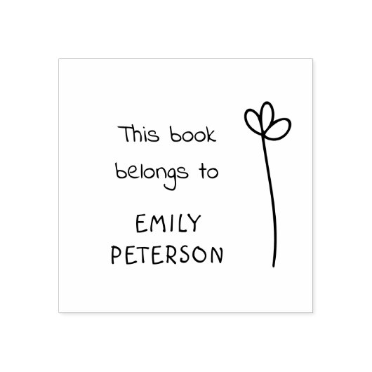 モダン手書名前をカスタムする書 ラバースタンプ (インプリント)