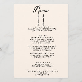 モダン手書描予測できなレトロ メニュー