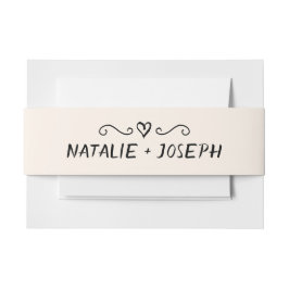 モダン手書描予測できなレトロ 招待状ベリーバンド