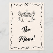 モダン手書描予測できなヴィンテージ メニュー (裏面)