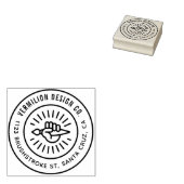 モダン手筆のビジネスカスタムアドレス ラバースタンプ (押印)