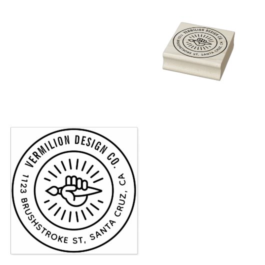 モダン手筆のビジネスカスタムアドレス ラバースタンプ (押印)