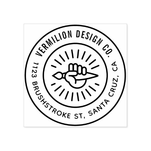 モダン手筆のビジネスカスタムアドレス ラバースタンプ (インプリント)