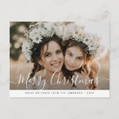 モダン手脚楽しいクリスマス ポストカード (正面)