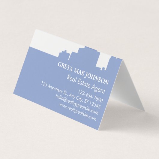 モダン折り曲げ 名刺 (裏面)