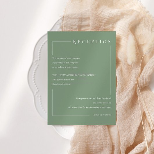 モダン披露宴カード、イニシャル エンクロージャーカード