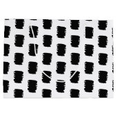 モダン抱き枕誕生日 ラージペーパーバッグ (裏面)