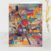 モダン抽象アート作品 カード (黄色い花)