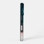 モダン抽象アート柄 iPhone 16ケース (右側面)