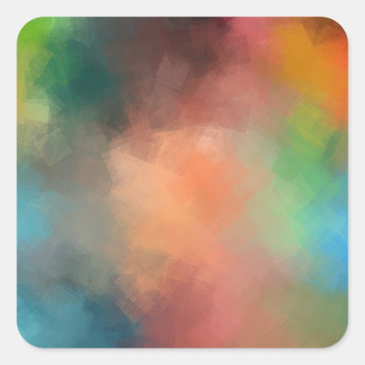 モダン抽象アート エレガントな空白テンプレート スクエアシール (正面)