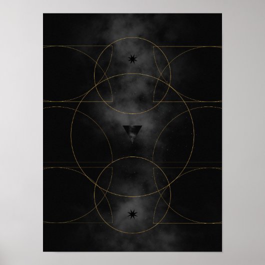 モダン抽象アート ミッドセンチュリー ミニマリスト ポスター (正面)