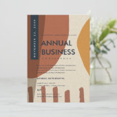 モダン抽象アート ラストオレンジ カンファレンス イベント 招待状 (スタンド正面)