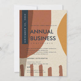 モダン抽象アート ラストオレンジ カンファレンス イベント 招待状