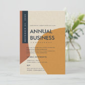 モダン抽象アート ラストオレンジ カンファレンス イベント 招待状 (スタンド正面)