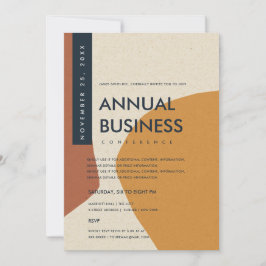 モダン抽象アート ラストオレンジ カンファレンス イベント 招待状