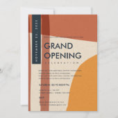 モダン抽象アート ラストオレンジ グランドオープニング 招待状 (正面)