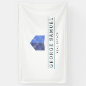 モダン抽象カスタムホームロゴ不動産仲介業者 横断幕 (縦)