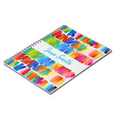 モダン抽象カラーリオット クレイジーカラー ノートブック (左側)