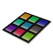 モダン抽象スクエア柄 タイル (側面)
