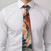 モダン抽象デザインタイと色数々の付きパテ ネクタイ