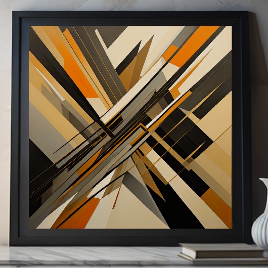 モダン抽象デザイン未来主義V ポスター