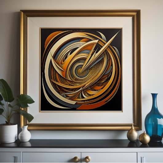 モダン抽象デザイン未来主義X ポスター