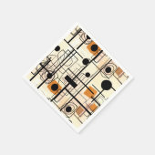 モダン抽象デザイン、動的線装飾用クッション スタンダードカクテルナプキン (角)