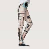 モダン抽象デザイン、動的線装飾用クッション レギンス (右)