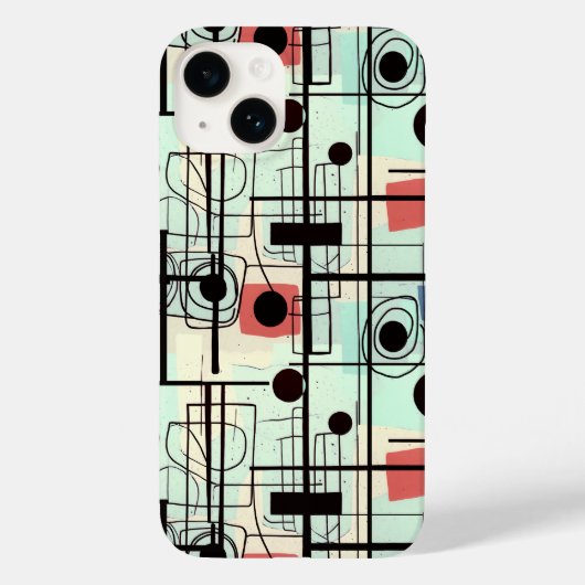 モダン抽象デザイン、動的線装飾用クッション Case-Mate iPhoneケース (裏面)