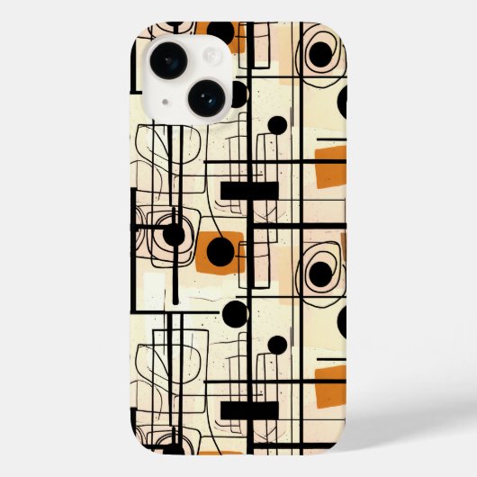 モダン抽象デザイン、動的線装飾用クッション Case-Mate iPhoneケース (裏面)