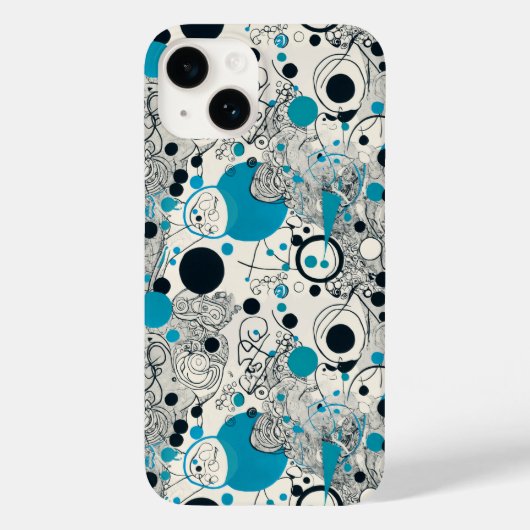 モダン抽象デザイン、流体線装飾用クッション Case-Mate iPhoneケース (裏面)