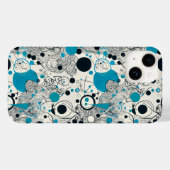 モダン抽象デザイン、流体線装飾用クッション Case-Mate iPhoneケース (裏面 (横))