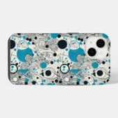 モダン抽象デザイン、流体線装飾用クッション iPhoneケース (裏面横)
