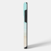 モダン抽象ビーチ iPhoneケース (左側面)