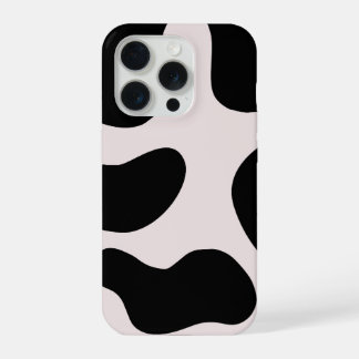 モダン抽象ブラックドットパターン携帯ケース iPhone 15 PROケース